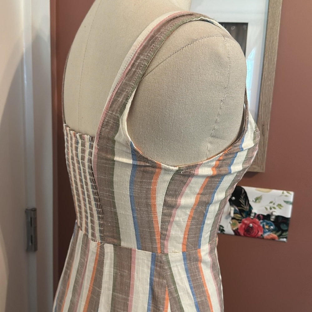 Show Me Your MuMu Cora striped shorebert mini S Button front smocked Sundress - Picture 8 of 13